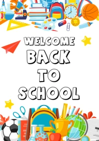 White Professional Welcome Back To School Welcome A1 template