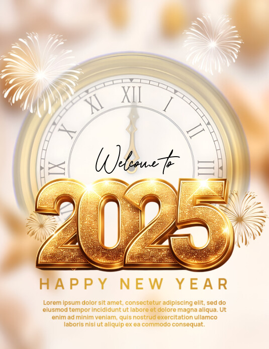 White Professional Welcome To 2025 Flyer (us Letter) template