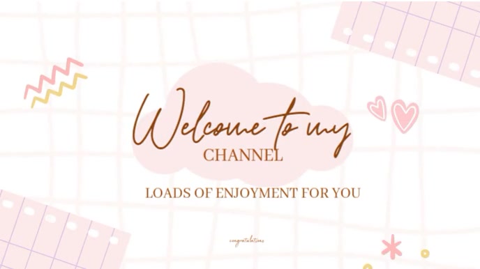 White Professional Welcome To My Channel Video Digital Display (16:9 ...