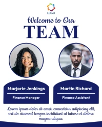 White Professional Welcome To Our Team Instagram Portrait template