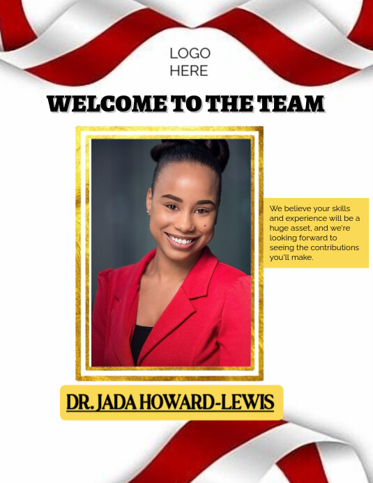White Professional Welcome to the Team Flyer (us Letter) template