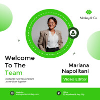 White Professional Welcome To The Team Instagram Post template