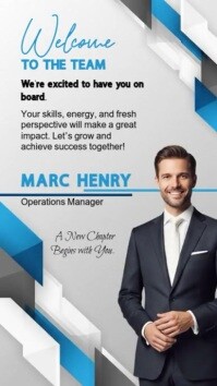 White Welcome to the Team Instagram Story Template