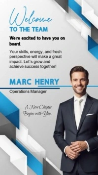 White Professional Welcome To The Team Instagram Story template