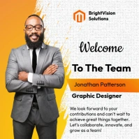White Professional Welcome To The Team Poster Template Instagram Post