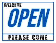 White Professional Welcome We Are Open  Flyer (us Letter) Volante (Carta US) template