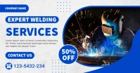 White Professional Welding Facebook Shared Image template