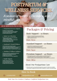 White Professional Wellness Services A4 template