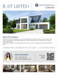 White Professional White Grey And Blue Modern Open House Just Listed Real Estate Flyer Advertising 2 template