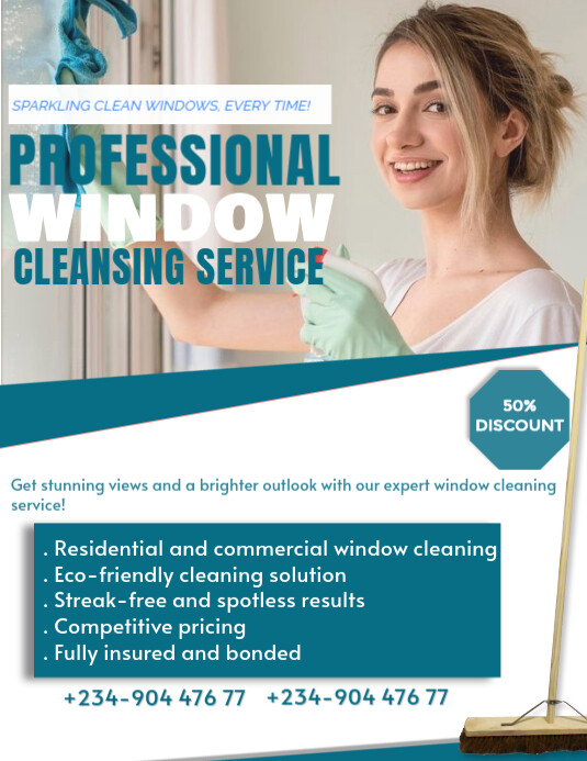 Copy of White Professional Window Cleaning Flyer (us Letter) | PosterMyWall