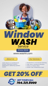 White Professional Window Cleaning Instagram Story template