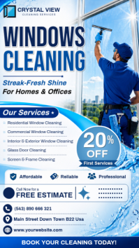 白色 Window Cleaning Services История на Instagram Template