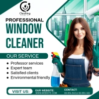 White Professional Window Cleaning Services Template Design Instagram Post