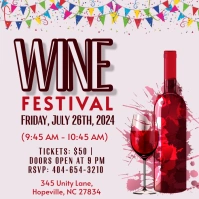 White Professional Wine Festival   Instagram template