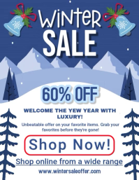 White Professional Winter Sale Flyer (us Letter) template