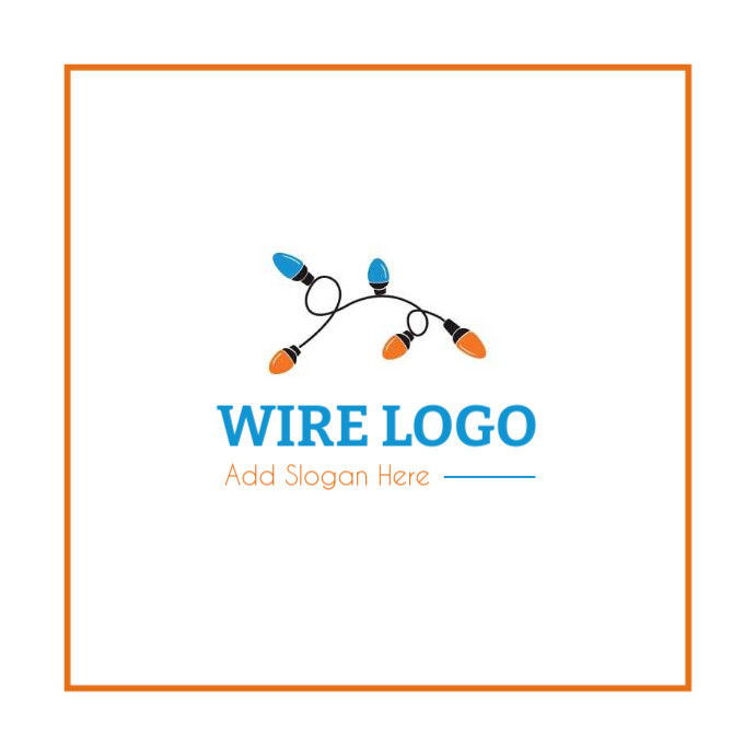 White Professional Wire Logo, Wire Logo, Electricity Logo, Electric Lights Logo, Electric Bulb  Logo Ilogo template