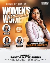 White Professional Women's Conference Template Instagram Portrait