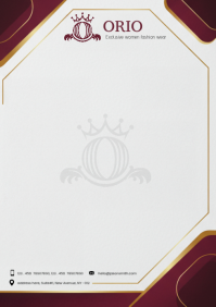 White Professional Women's Fashion A4 template