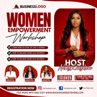White Professional Women Empowerment Flyer Instagram Post template