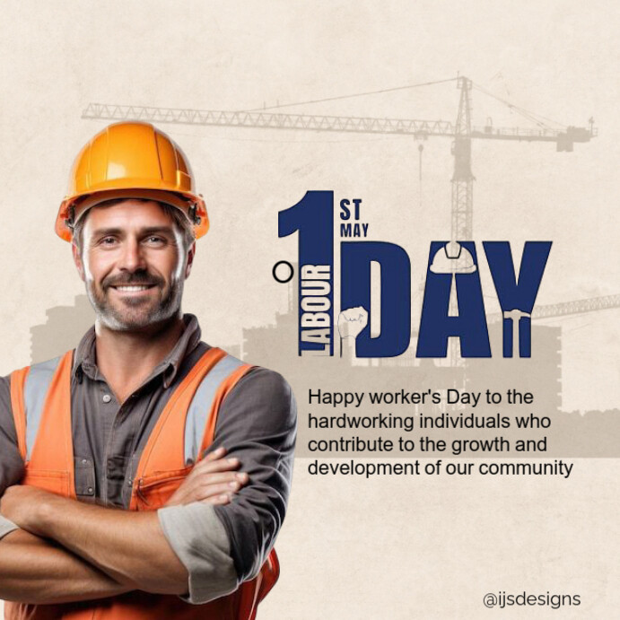 Copy of White Professional Worker Day Instagram Post | PosterMyWall
