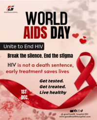 White Professional World Aids Day Instagram Portrait template