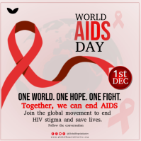 White Professional World Aids Day Square (1:1) template