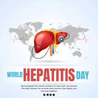 White Professional World Hepatitis Day Square Isikwele (1:1) template