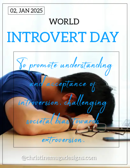 Copy of White Professional World Introvert Day Flyer (us Letter ...