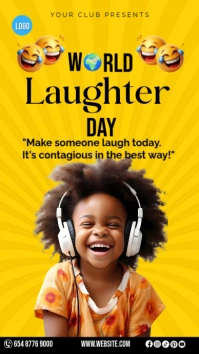 White Professional World Laughter Day  Instagram Story template