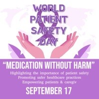 สีขาว Patient Safety Awareness Instagram-bericht Template