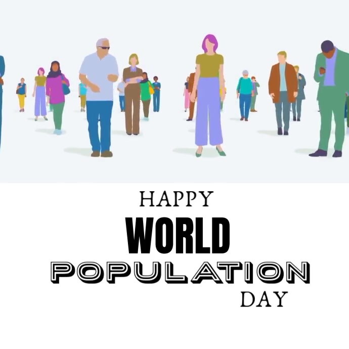 White Professional World Population Day Instagram Post template