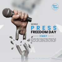 White Professional World Press Freedom Day Instagram Post template