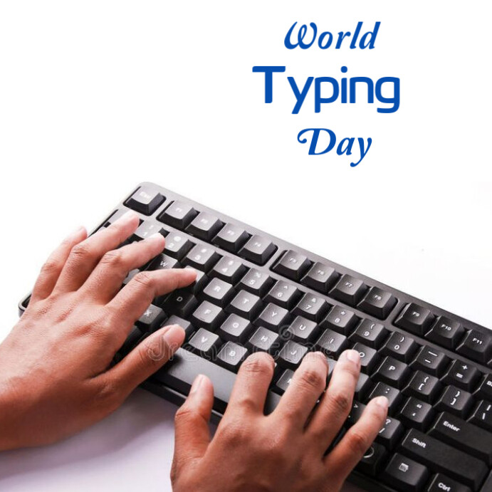 White Professional World Typing Day Template  Instagram Post