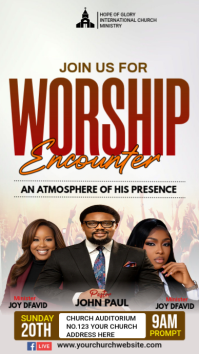 White Professional Worship Event Instagram Story template