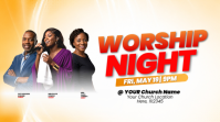 White Worship Night Event YouTube-thumbnail Template