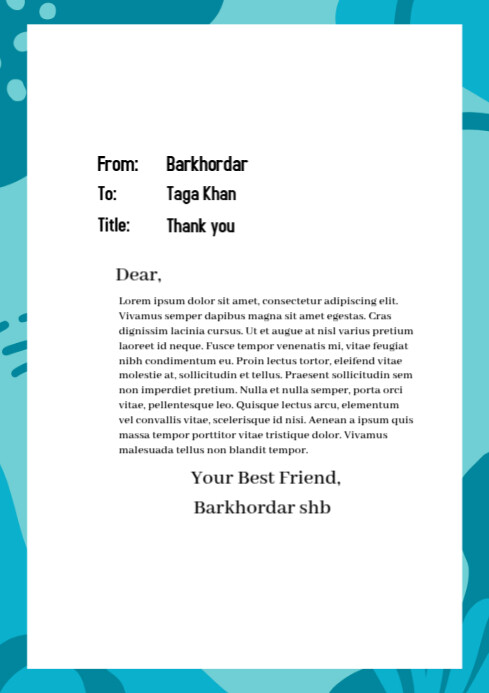 Copy of White Professional Writing Pages Background A4 | PosterMyWall