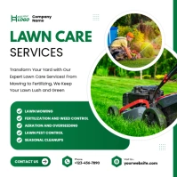 White Professional Yard Care Expert Instagram Post template