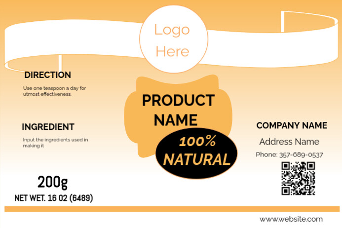 Copy of White Professional Yellow Label | PosterMyWall