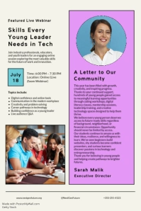 White Professional Youth Empowerment Through Technology Poster template - Page 2