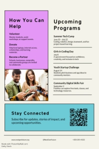 White Professional Youth Empowerment Through Technology Poster template - Page 5