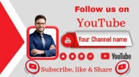 White Professional Youtube Channel Subscription Ads Template Digital Display (16:9)