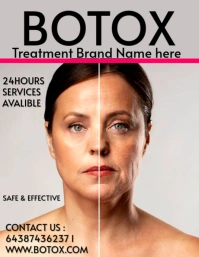 White Professionale Botox Volantino (us Letter) template