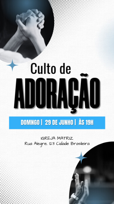 White Profissional Culto De Adoração História Do Instagram Instagram-verhaal template