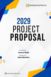 White Project Proposal Poster Template | PosterMyWall