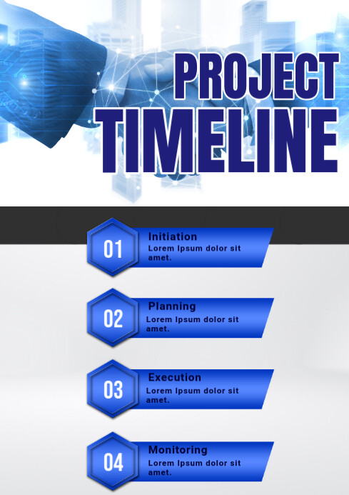 White Project Timeline A4 template