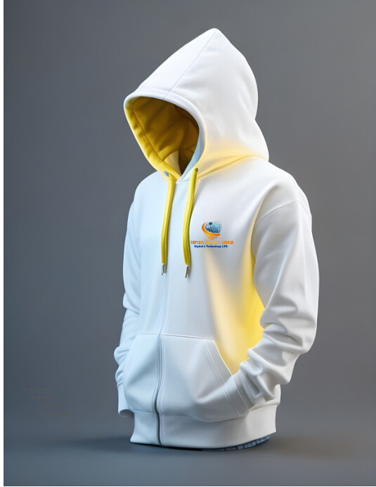 White pullover mockup design template Flyer (US Letter)