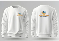 White pullover mockup design Postcard template