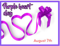 White Purple Heart Day Design Template  Flyer (us Letter)