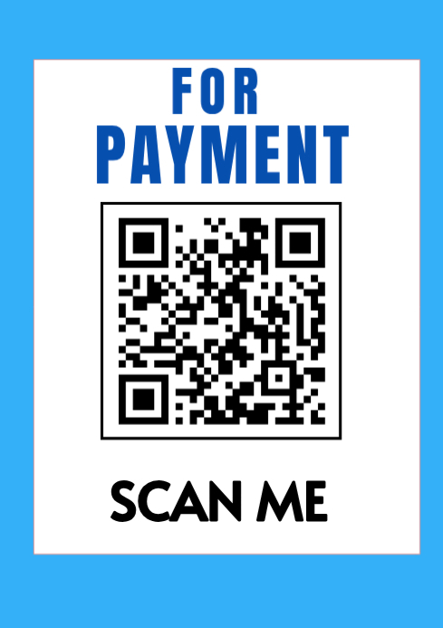 Plantilla de White QR Code Payment A4 | PosterMyWall