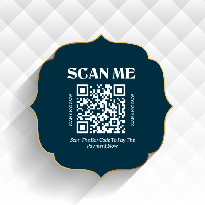 White QR Code Payment Instagram Post Template | PosterMyWall
